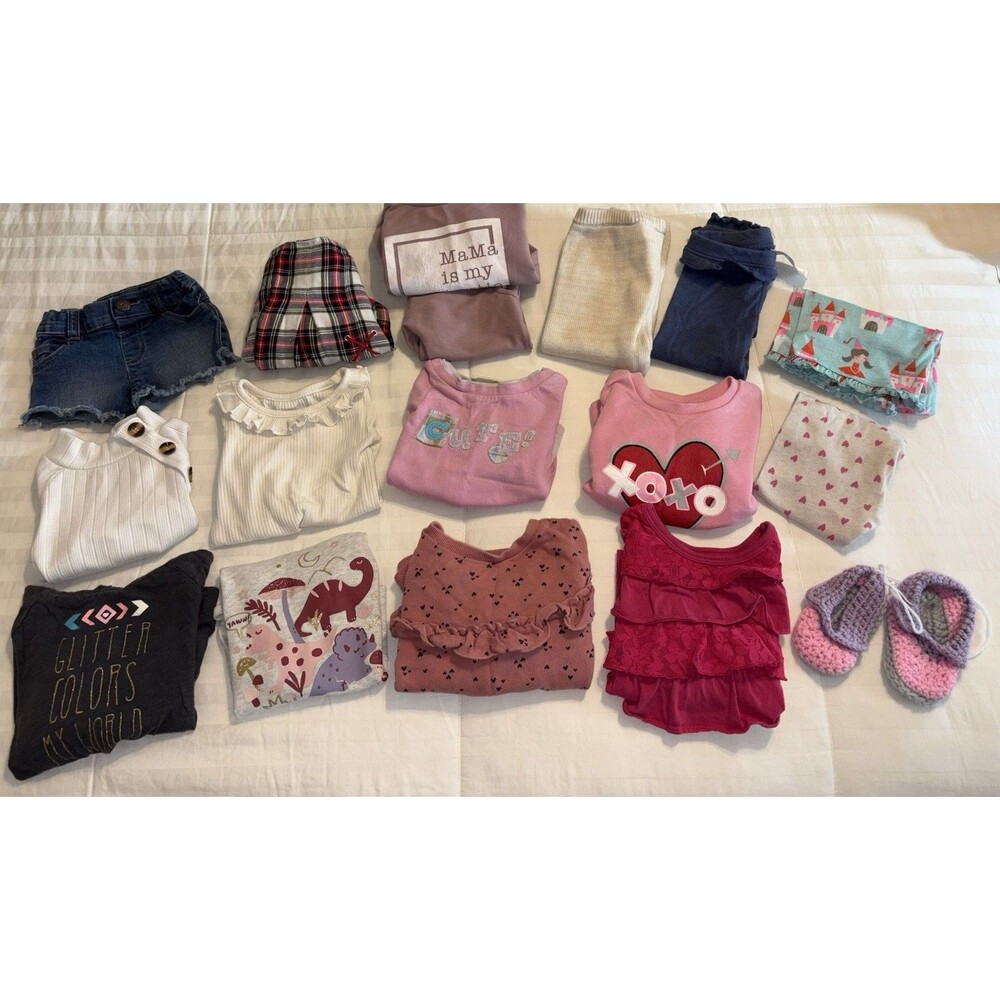 Custom Bundle Girls Lot 18m To 2T Mix Bundle 17 Pieces